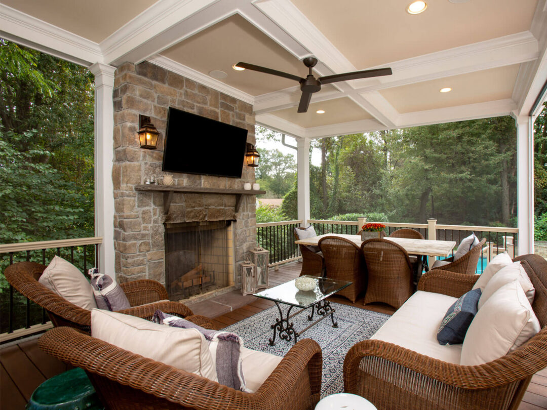 Oakton, VA Screened Porch + Poolside Deck Remodel