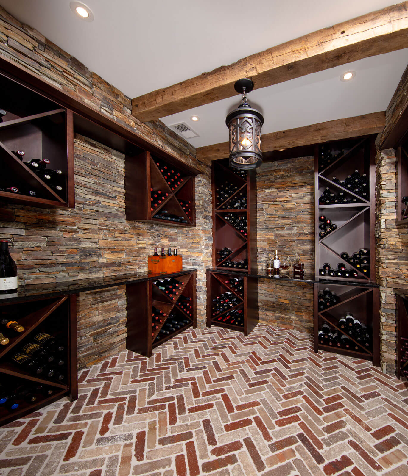 Rustic Wine Cellar + Wet Bar Transformation in Fredericksburg, VA - Sun ...