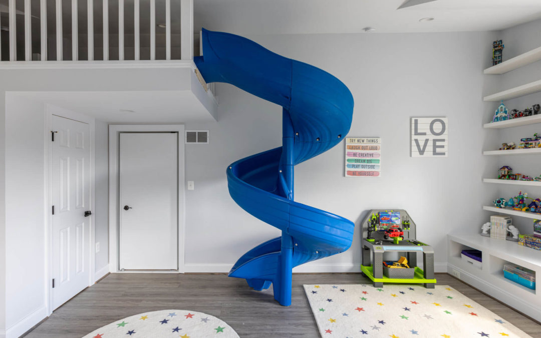 Child Loft with Slide + Gym